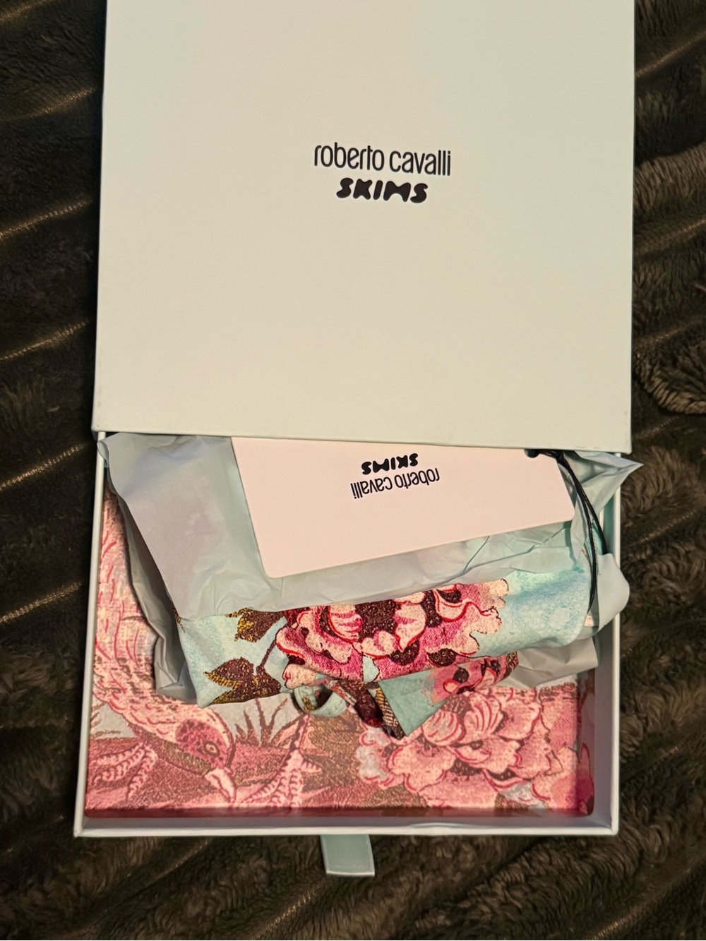 NWT: SKIMS x ROBERTO CAVALLI Swim Halter Top (XL)